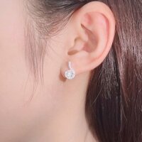 [ES003] KHUYÊN TAI BẠC S925 KHUYÊN TAI ĐÁ XOẮN