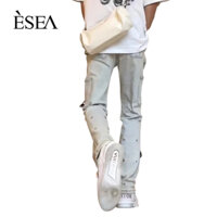 Esea Quần Yếm Jean Dài Thời Trang Xuân Thu Thiết Kế Mới Phong Cách Mỹ Cho Nam Và Nữ