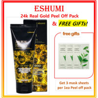 Eshumi 24k real gold peel off pack quà tặng miễn phí #10,#8 (Serum hạt giống innisfree 15ml & retinol ampoule 7ml)