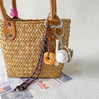 Eshylala Handmade Bóng Chày Cá Tính Móc Khóa Sáng Tạo Đơn Giản Tự Làm Dây Mặt Dây Chuyền Nước Alkaline Bánh Mì sels Phụ Kiện Hợp Thời Trang [MỚI]