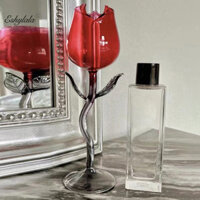 Eshylala Pháp Lãng Mạn Trong Suốt Hoa Hồng Thủy Tinh Với Lá Trong Suốt Cocktail Thủy Tinh Valene Trang Trí Bàn Cưới Quà Tặng Cốc Rượu Eshylala