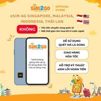 eSIM 4G du lịch Đông Nam Á: Singapore, Malaysia, Indonesia, Thái Lan - Nhiều gói (5 - 30 ngày) - SIM2GO