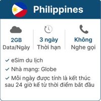 eSim du lịch Gohub Philippines 2GB - 3 Ngày