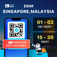 eSIM du lịch Singapore, Malaysia - Gói theo ngày (15 - 30 ngày) - Gohub gửi eSIM qua email