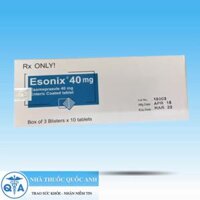 Esonix 40 điều trị trào ngược, viêm loét dạ dày tá tràng (hộp 30 viên)