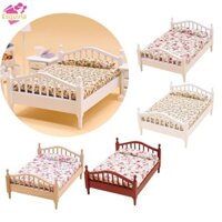Esquirla 1 / 12 Thu Nhỏ Giường Gỗ Giường Đơn Mô Hình Nhà Búp Bê Thu Nhỏ Trang Trí Phụ Kiện Cho Học Tập Trang Trí Phòng Ngủ