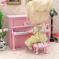 Esquirla Mô Hình Đàn Piano Thu Nhỏ Có Ghế Gỗ Nhà Búp Bê Nhạc Cụ Để Bàn Đồ Trang Trí Nhà Phòng Khách Trang Trí Đàn Piano Thanh Lịch