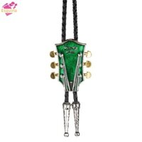Esquirla Thời Trang Nhạc Đồng quê Đàn Guitar Tây Cowboy Rodeo Bolo Tie Xanh