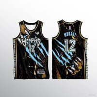 Estar grizzlies morant Jersey đen lớn