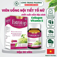 Estrotop Viên uống tăng cường nội tiết tố nữ, Hỗ trợ giảm các triệu chứng thời kỳ tiền mãn kinh, mãn kinh (Hộp 30 viên)