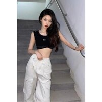 Etop Áo croptop 3 lỗ nữ