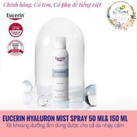 Eucerin Hyaluron Mist Spray 50 mL& 150 mL - Xịt khoáng dưỡng ẩm dùng được cho cả da nhạy cảm  [CÓ TEM CHÍNH HÃNG]