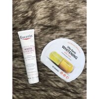 Eucerin WHITE THERAPY Gentle Cleansing Foam: Cleansing Foam Cleanser (150 gr) Tặng mặt nạ sáng da