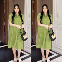 EVERMOM | Đầm bầu sơ mi babydoll tầng nút đôi Kimi