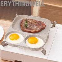 EverythingWell Chảo rán trứng chiên 3 phần tương thích rộng rãi cho bánh mì kẹp thịt bằng bếp gas