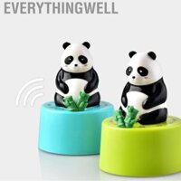 EverythingWell Đồng hồ đếm ngược cơ học Nấu ăn Pin nhỏ gọn Hình dạng động vật dễ thương Báo động thân thiện với môi trường cho nhà bếp (Gấu trúc có đế màu xanh)