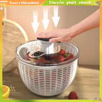 EverythingWell Máy rửa trái cây Spinner Loại máy ép Hướng dẫn sử dụng trộn salad tiết kiệm lao động trong suốt cho rau