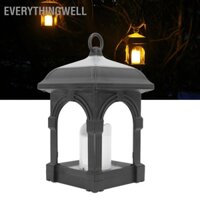 EverythingWell Năng Lượng Mặt Trời Ngoài Đèn Lồng Treo Chạy Bằng Ánh Sáng Ấm Áp Bàn Nến Cho Sân Vườn Hiên Con Đường Trang Trí Màu Đen