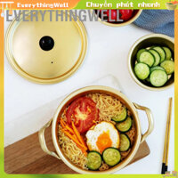 EverythingWell Nồi mì Ramen Hàn Quốc nhôm màu vàng ăn liền