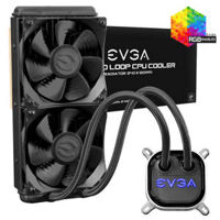 EVGA CLC 240mm All-In-One RGB LED CPU Liquid Cooler – 2x FX12 120mm PWM Fans