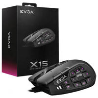 EVGA X15 MMO Gaming Mouse – 8k – Wired –  Black –  Customizable – 16,000 DPI – 5 Profiles – 20 Buttons – Ergonomic
