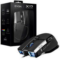 EVGA X17 Gaming Mouse – Wired – Black – Customizable – 16,000 DPI – 5 Profiles – 10 Buttons – Ergonomic