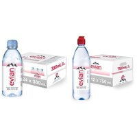 evian Natural Spring Water, One Case of 24 Individual 330 ml, Mini-Bottles of Naturally Filtered Spring Water,11.2 Fl Oz & Natural Spring Water, 75...