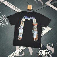 Evis Tay Ngắn Nam Phong Cách Mới Crane Lớn M In Hình Thường Ngày Rời Cặp Đôi Áo Thun Nửa Tay