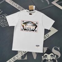 Evis + U 's Buddha Head In Hình Casual Loose Couple Cotton Nhật Bản Áo Thun Nữ