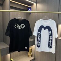 Evis + u tay ngắn thời trang giản dị hợp thời trang in dáng rộng và đa năng