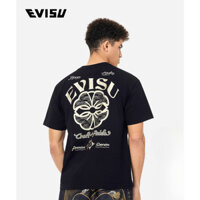 Evisu Áo thun in Logo hoa gia đình mới 2ESHTM5TS1102RXCT