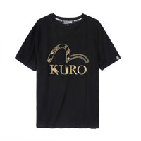 Evisu Áo Thun Mới Damo Phật Đầu Nối Lớn M In Cotton Tay Ngắn Nam Nữ Cổ Tròn Chữ Cái