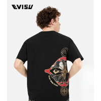 Evisu Áo thun nam in hình xu hướng thời trang thông thường