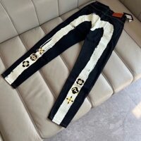 Evisu Slim Và Hợp Thời Trang Thương Hiệu Jacquard Thường Ngày Ống Thẳng Mới Rời Fujia Giặt Quần Jean In Hình Cá Tính