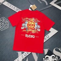 Evisv Đơn Giản Dáng Rộng Nam Tay Ngắn Đôi Chó Nhà In Hoa Cặp Đôi Áo Thun Cao Cấp Mềm Mại
