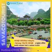 [EVoucher Savacotourist] TOUR Hà Nội -  Bái Đính, Tràng An - Hạ Long - Yên Tử - Hà Nội 4 Ngày 3 Đêm