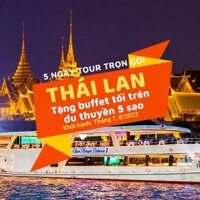 [EVoucher Vietravel] Bangkok - Pattaya - Ayutthaya (Khách sạn 4* - Thưởng thức buffet tối trên Du thuyền 5 sao)