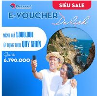 EVoucher Vietravel Mệnh giá 4.000.000 VND áp dụng cho tour nội Quy Nhơn giá từ 6.790.000