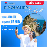 [EVoucher Vietravel] Mệnh giá 4.000.000 VND áp dụng cho tour nội Quy Nhơn giá từ 6.790.000