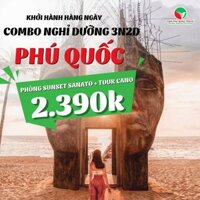 (EVoucher Vina) Phú Quốc: Nghỉ Dưỡng 3N2D tại SUNSET SANATO PHU QUOC RESORT & VILLAS + Kèm TOUR CANO 4 ĐẢO