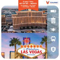 [EVoucher VTourist]TOUR Bờ Tây Mỹ 8N7Đ: Los Angeles + Las Vegas + San Diego + Mexico