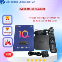EVPAD 10S Mới Nhất 2023 Ram 2G + Rom 32G Android 10 Tivi Box Xem Truyền Hình Quốc Tế Miễn Phí Có Remote Hỗ Trợ Voice