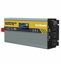 Excellway 1000/2000/3000/4000/6000W(Peak) Car Power Inverter 220V 60Hz DC 12V/24V Converter with LCD Display Dual AC Out