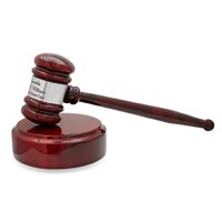 Executive Gift Shoppe | Personalized Rosewood Gavel with Silver Band & Sounding Board