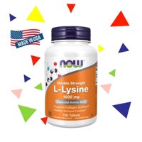 [EXP 2026] Viên Uống NOW Foods Double Strength L-Lysine 1000 mg (100v. / 250v.)