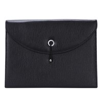 Expandable Portable Briefcase PU Leather Business File Organizer Bag A4 and Letter Size 13 Pockets (black)