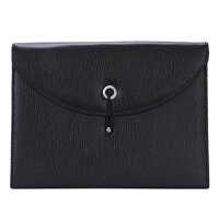 Expandable Portable Briefcase PU Leather Business File Organizer Bag A4 and Letter Size 13 Pockets (black)