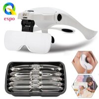 Expo LIMIT Đèn LED Băng đô Kính lúp Kính mở rộng lông mi đa năng có thể điều chỉnh