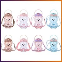 Exquisiteshop❈ 1000 / 1400ml Kawaii Bear Cup Ống Hút Di Động Thể Thao Nước Cho Thể Thao Ngoài Trời H