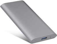 External Hard Drive 1TB 2TB, Portable Hard Drive External USB 3.1/Type-C Slim Hard Drive Data Storage Compatible with PC, Laptop and Mac (2TB-Grey)